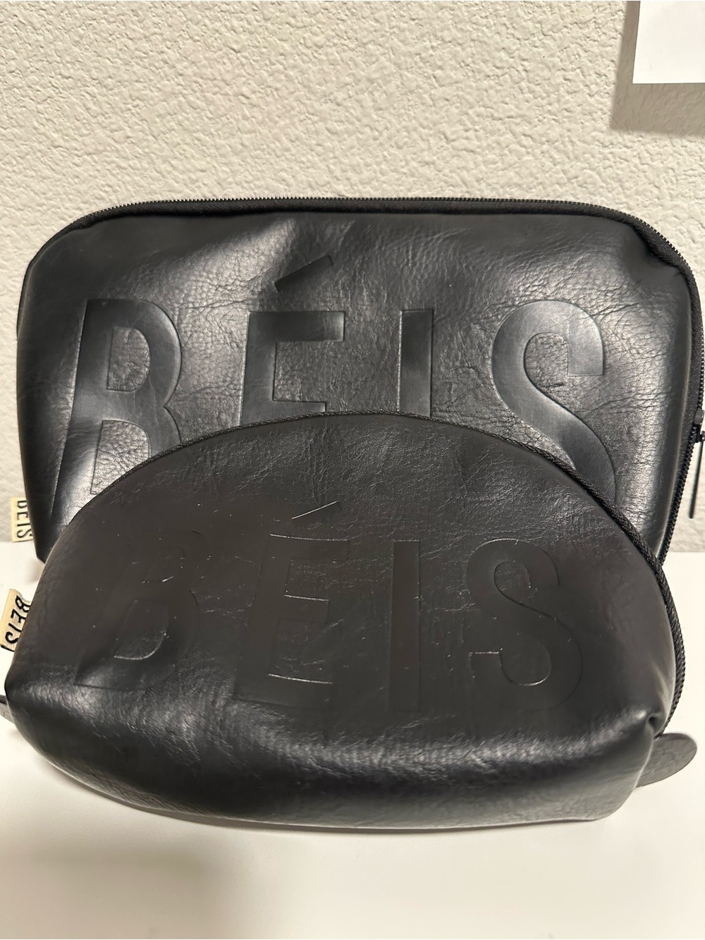 BEIS Cosmetic Pouches Set in Black